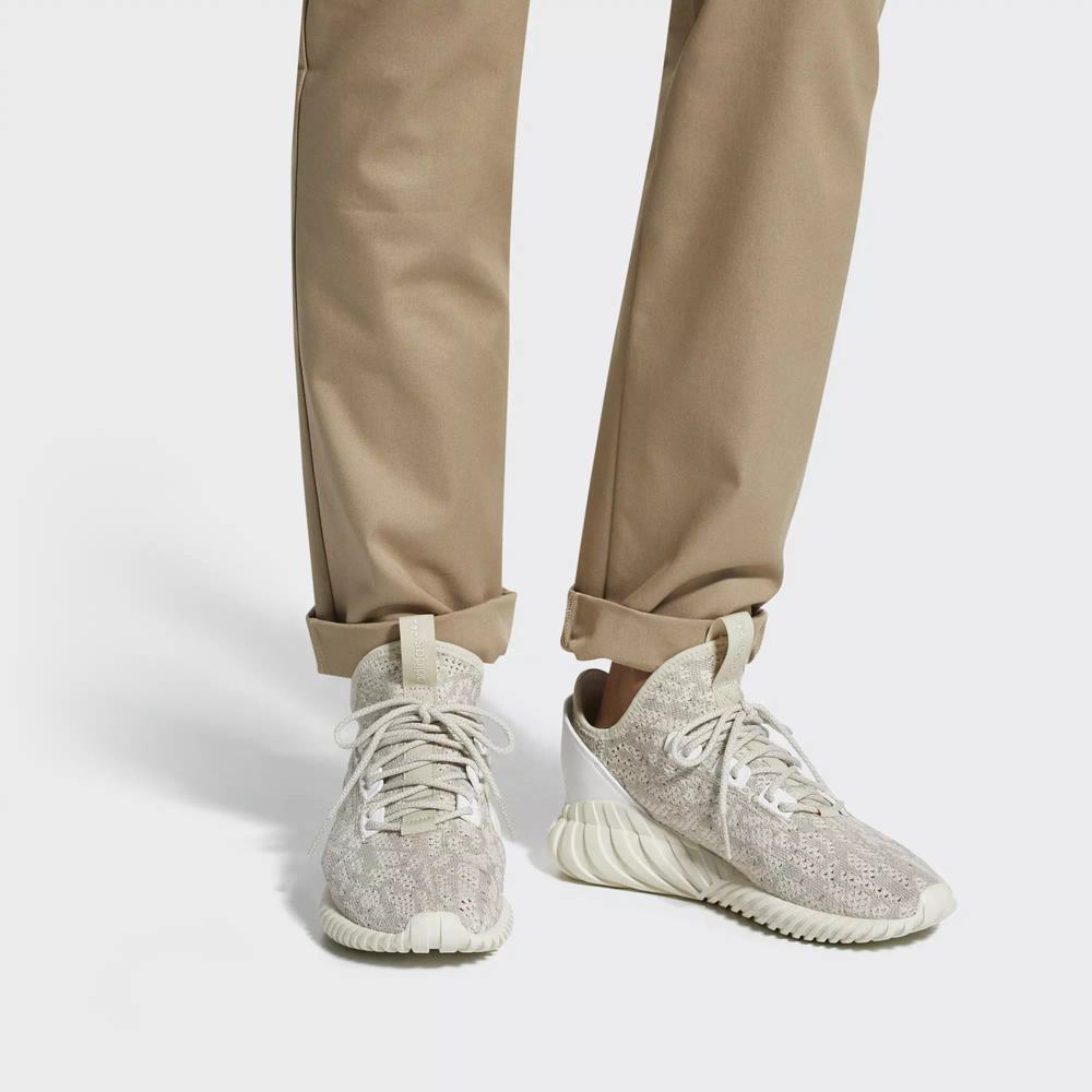 Adidas Tubular Doom Sock Primeknit Tenis Beige Para Hombre (MX-55867)